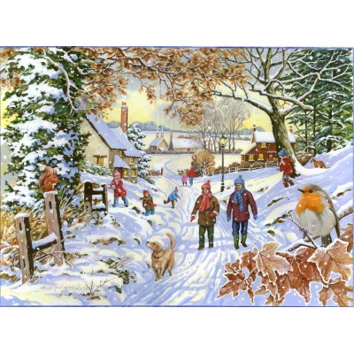 Puzzle The-House-of-Puzzles-4388 XXL Teile - Snowy Walk