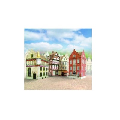 Puzzle Schreiber-Bogen-651 Kartonmodelbau: Vier Altstadthäuser