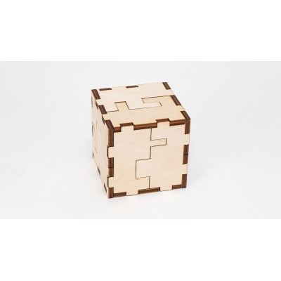 Eco-Wood-Art-35 3D Puzzle Cube