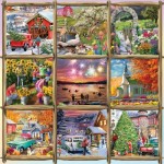 Puzzle  Alipson-Puzzle-50055 Neun Jahreszeiten-Quadrate