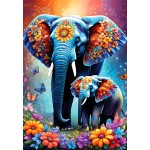 Puzzle   Elephants  - Maternal Love Collection