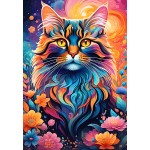 Puzzle  Alipson-Puzzle-F-50228 Mehrfarbige Katze