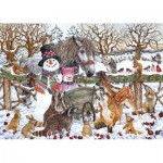 Puzzle   Two Snowmen Winter Scene