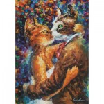 Puzzle  Art-Puzzle-4226 Tanz der Verliebten Katzen
