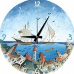  Art-Puzzle-5103 Puzzle Uhr - Aqua Stadt