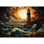 Puzzle  Art-Puzzle-5405 Lighthouse in a Storm