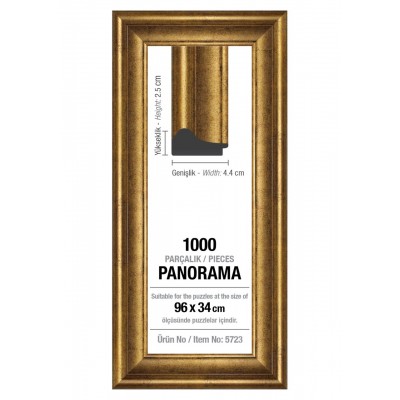Art-Puzzle-5723 1000 Teile Panoramic Puzzlerahmen - Gold - 4,3 cm