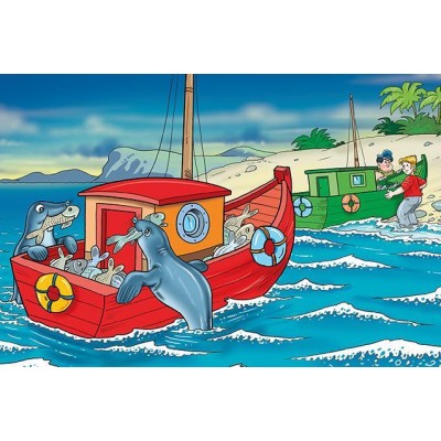 Art-Puzzle-5866 Wooden Puzzle - Happy Seal Fish