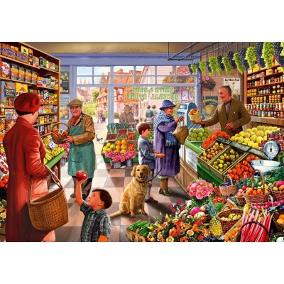 Puzzle Bluebird-Puzzle-70232-P Village Greengrocer