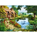 Puzzle  Bluebird-Puzzle-F-90660 Cottage by the Lake