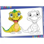 Puzzle   XXL Teile - Color Me - Dinosaure
