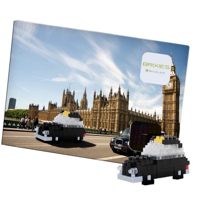 Brixies-38449202 3D Nano Puzzle - Postkarte London Taxi