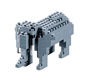 Brixies-57919 3D Nano Puzzle - Elefant