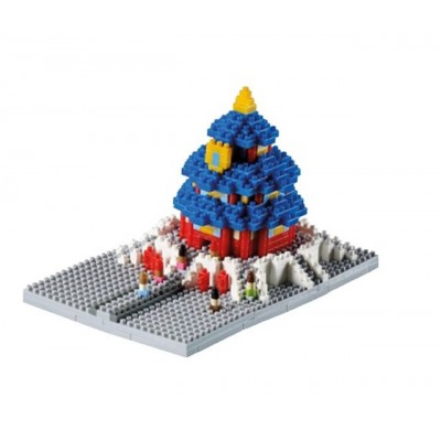 Brixies-58782 Nano 3D Puzzle - Temple of Heaven (Level 3)