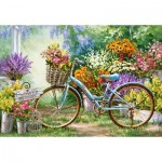 Puzzle  Castorland-103898 Der Blumenmarkt