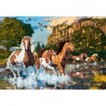 Puzzle  Castorland-104789 Pferdewunderland