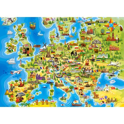 Puzzle Castorland-111060 Europakarte