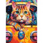 Puzzle  Castorland-111275 Katze im Bus