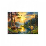 Puzzle  Castorland-300686 Sonnenuntergang am Forest River