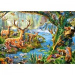 Puzzle  Castorland-52929 Leben im Wald