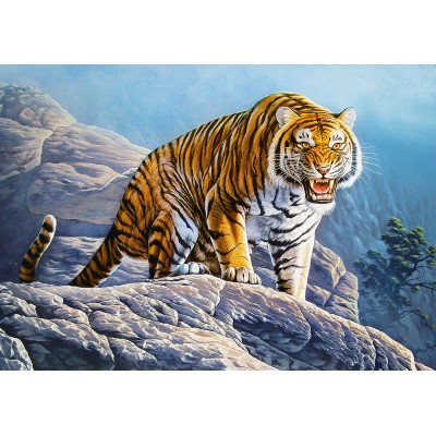 Puzzle Castorland-53346 Tiger on the Rocks