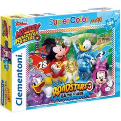 Puzzle Clementoni-23715 XXL Teile - Mickey and the Roadster Racers