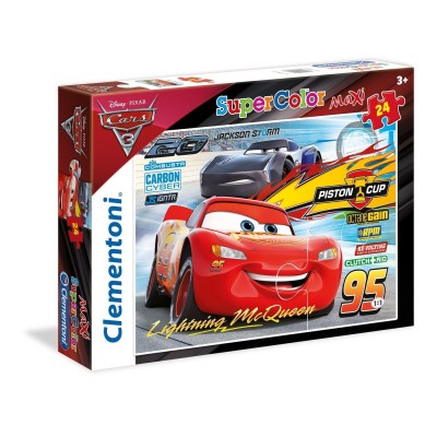 Clementoni-24489 Riesen-Bodenpuzzle - Cars 3