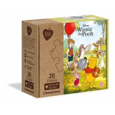 Clementoni-24772 2 Puzzles - Winnie the Pooh