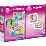   3 Puzzles + Memo - Disney Princess