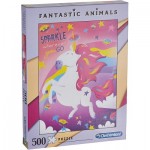 Puzzle  Clementoni-35066 Fantastic Animals - Einhörner