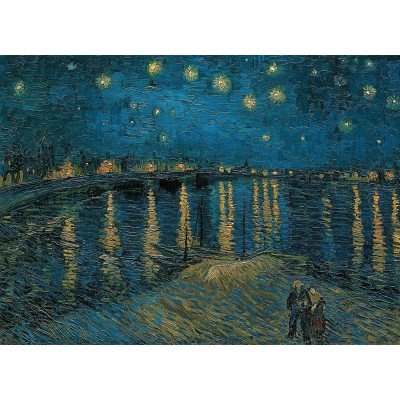 Puzzle Clementoni-39344 Van Gogh Vincent: Sternennacht über der Rhone
