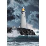 Puzzle  Clementoni-39828 Leuchtturm Im Sturm