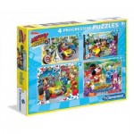   4 Puzzles - Mickey and the  Roadster Racers
