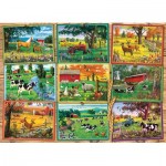 Puzzle  Cobble-Hill-40014 Postcards from the Farm