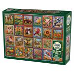 Puzzle  Cobble-Hill-40320 Gehäkeltes Landleben