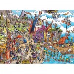 Puzzle  Cobble-Hill-44504 DoodleTown: Viking Village