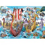 Puzzle  Cobble-Hill-44505 DoodleTown: Viking Voyage