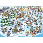 Puzzle  Cobble-Hill-44506 DoodleTown: Hockey Town