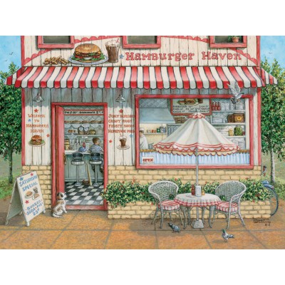 Puzzle Cobble-Hill-52050 XXL Teile - Janet Kruskamp: Hamburger Haven