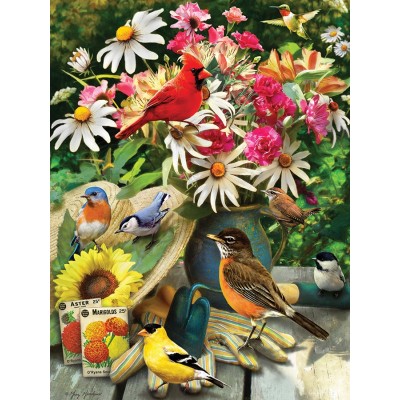 Puzzle Cobble-Hill-52101-85035 XXL Teile - Greg Giordano - Garden Birds