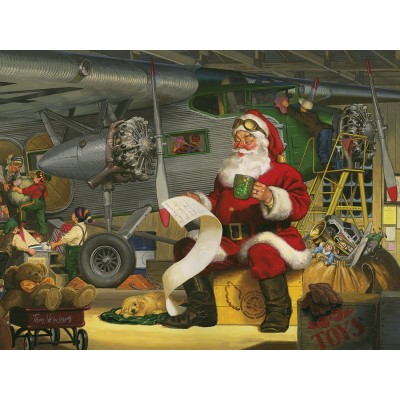 Puzzle Cobble-Hill-52105 XXL Teile - Tom Newsom - Santa's Checklist