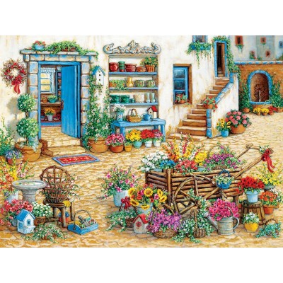 Puzzle Cobble-Hill-54344 XXL Teile - Janet Kruskamp - Fancy Flower Shop