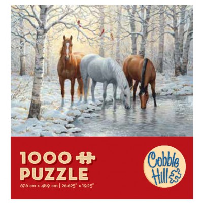 Puzzle Cobble-Hill-57157 Pferdetrio