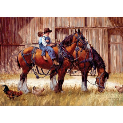 Puzzle Cobble-Hill-57165-80155 Kleine Cowboys