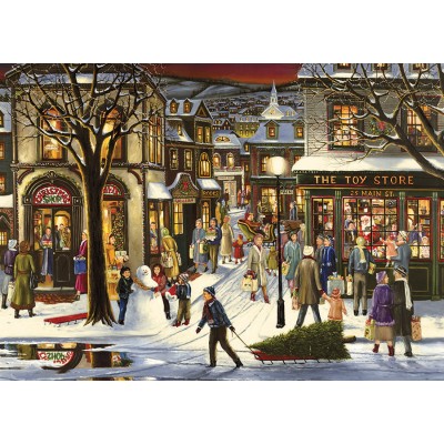Puzzle Cobble-Hill-58873 Downtown Christmas