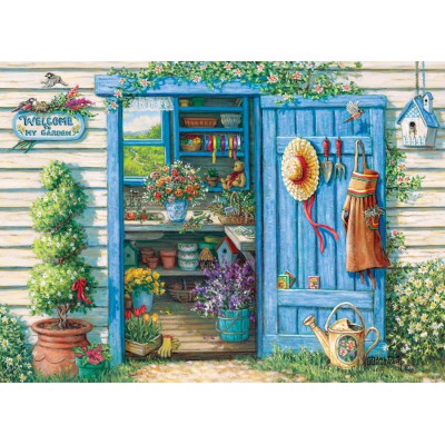 Puzzle Cobble-Hill-70039 Janet Kruskamp: Willkommen im Garten