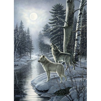 Puzzle Cobble-Hill-80108 Wolves by Moonlight