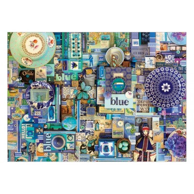 Puzzle Cobble-Hill-80150-57218 Shelley Davies: Blue