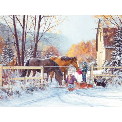 Puzzle Cobble-Hill-88018 XXL Teile - First Snow