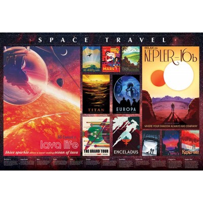Puzzle Cobble-Hill-89013 Space Travel Posters